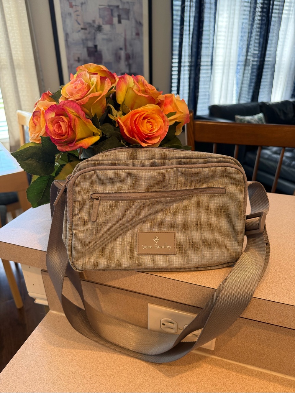 NWOT Vera Bradley Crossbody Bag in medium heather gray